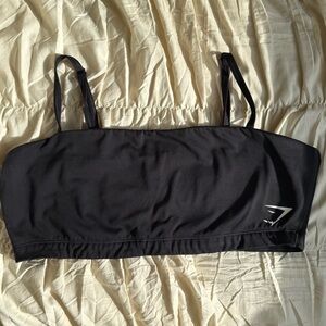 Gymshark Black Bandeau Top